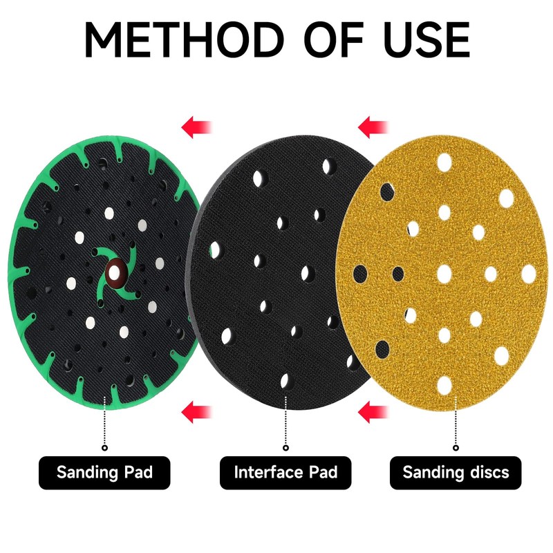 STEBRUAM 2Pcs 150mm Soft Sponge Interface Pad Sanding Pad 17