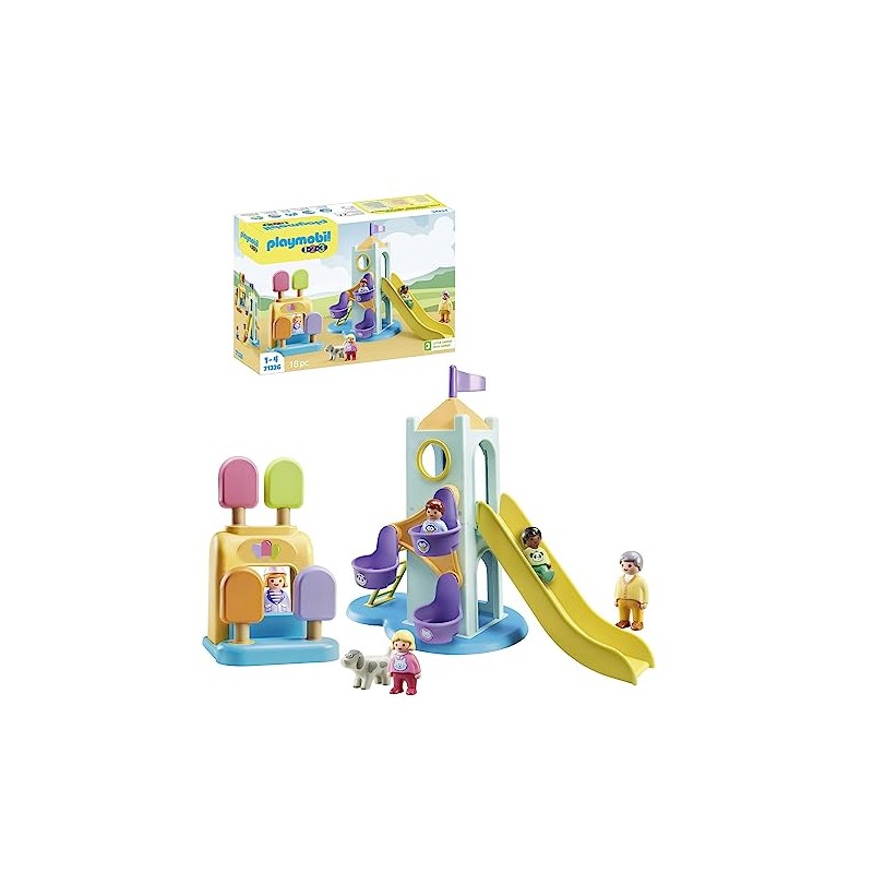 Playmobil 1.2.3: Adventure Tower with Ice Cream Booth