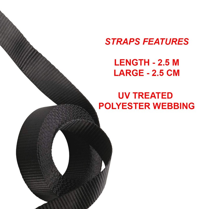 Master Lock 3223EURDAT Certified Ratchet Strap, Black, 2,5m x 25mm