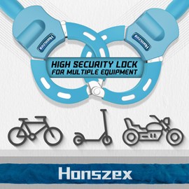 Honszex Scooter Lock, Scooter Locks Anti Theft, 36.22inch Colorful Electric Scooter Handcuff Lock, Bike Locks High Security with Key, Accessories for E Scooter, E Bike