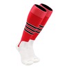 TCK Baseball Stirrup Socks Pattern D (Scarlet/White/Black, Medium)