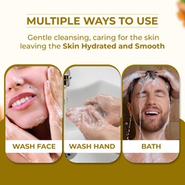 Passion Indulge Handmade Soap Natural Turmeric Bath Bar - (Pack of 3)