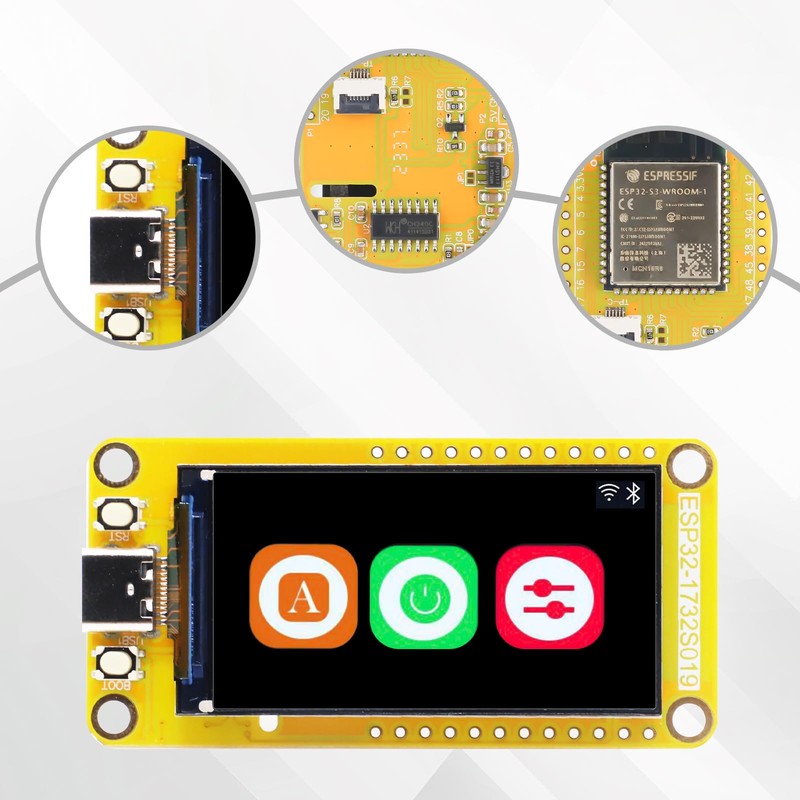 ESP32-S3 Development Board with 1.9 Inch Screen LVGL AYWHP 170