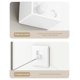 Space-Saving Indoor Retractable Clothesline with No Drilling Installation - Chic and Practical