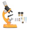 Kids Microscope Kit LED 1200X Microscope with Specimen Slides Science