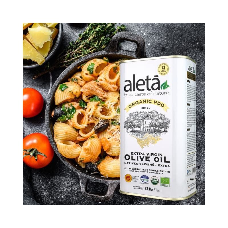 Aleta, Organic & PDO Extra Virgin Olive Oil, Certified Single