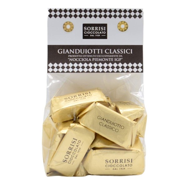 Gianduiotti Classici, Gianduia Nougat Chocolates, Hazelnuts Piedmont (IGP), 200 g Boella & Sorrisi