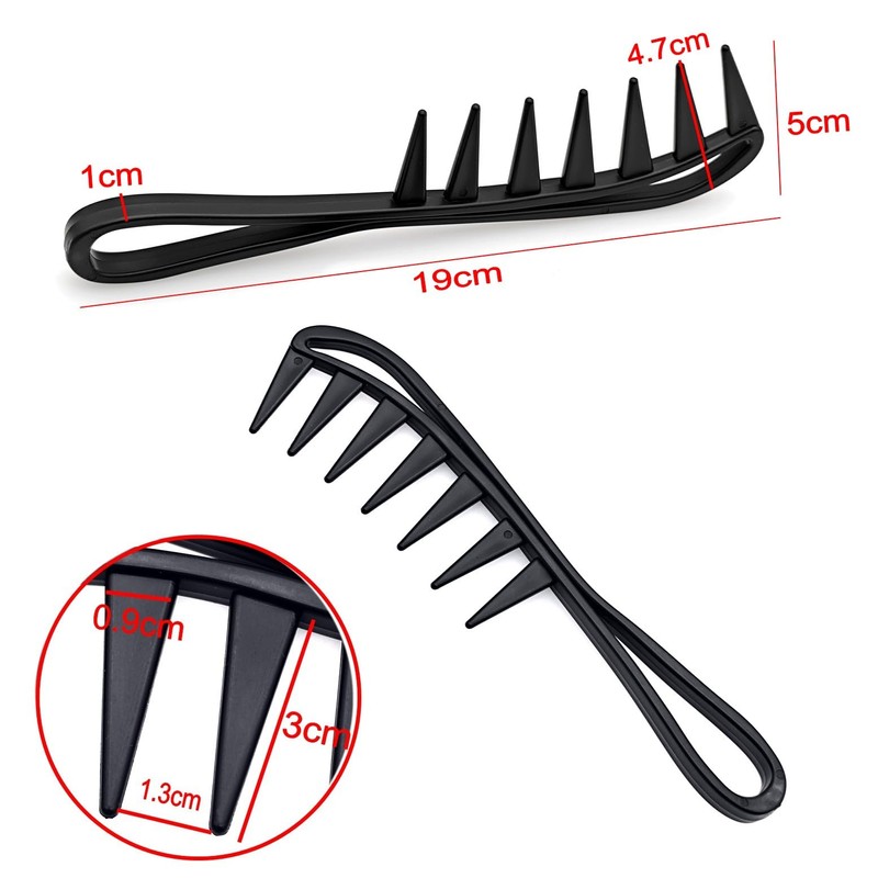 JZK 2x Extra wide tooth comb for wavy/curly hair, texture