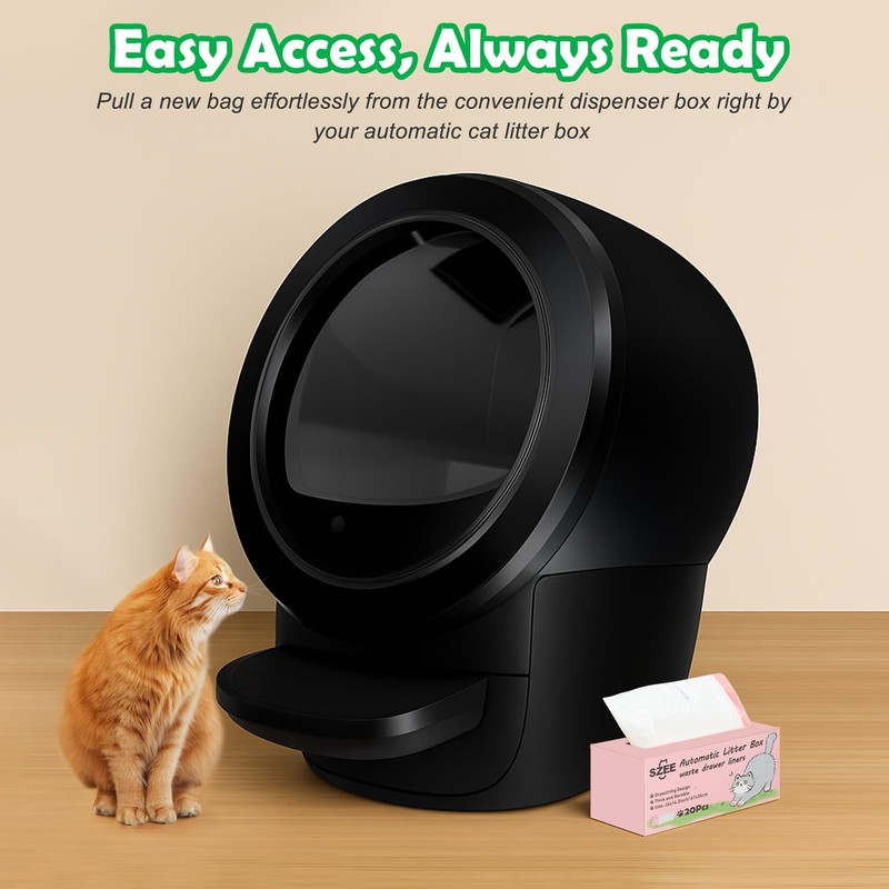 SZEE 120 Count 2X Thicker Heavy-Duty Automatic Cat Litter Box