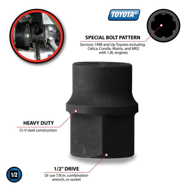 Performance Tool W80497 Toyota Belt Tensioner Socket