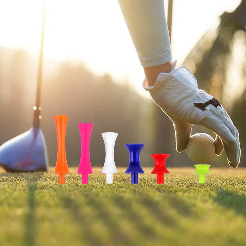 PUFEUOO 180 Pack Plastic Golf Tees, 6 Different Sizes Golf
