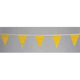 Pennants, Vinyl, Yellow, 60 ft.
