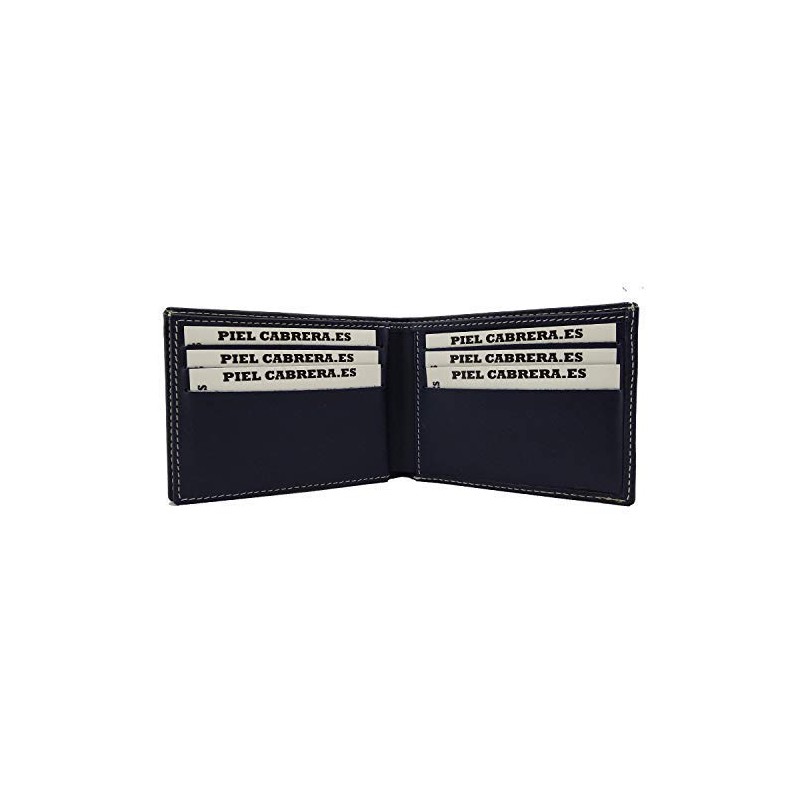 Piel Cabrera National Police Honors Blue Minimalist License Plate Wallet,