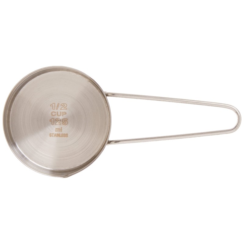 American METALCRAFT, Inc. 1/2 Stainless Steel Measuring Cup, 1/2-Cup, Silver