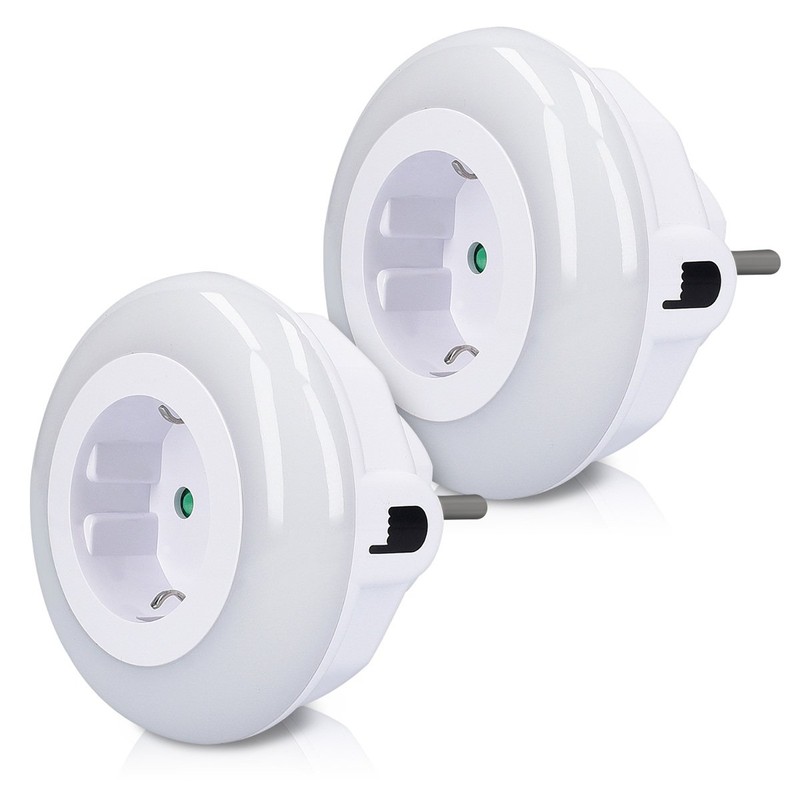 kwmobile 2 x LED Night Light Adapter Plug - Set