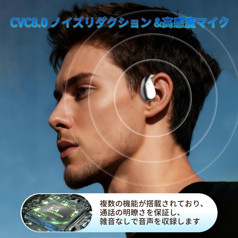 Wireless Earbuds, 2025, Over Ear Earphones, Bluetooth 5.4, Advanced Bone