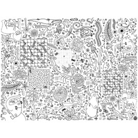 Eggnogg Colour in Puzzle Tablecloth (White)