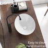 Oval Bathroom Vessel Sink Above Counter, QISHKA 16" x 13"