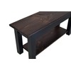 Red Mahogany and Black Bench with Shelf (36)