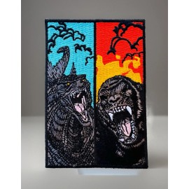 Unbranded Godzilla VS. Kong Embroidered Hook/Loop Morale Patch
