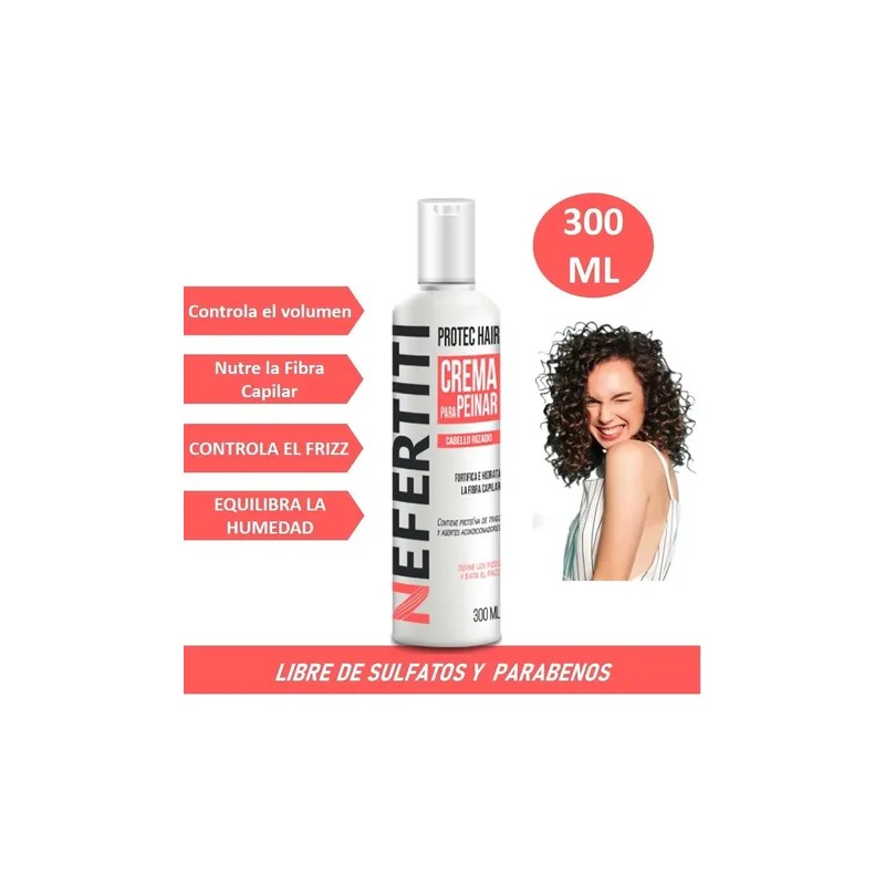 Nefertiti Crema P/peinar Cabello Rizado Define Rizos 300ml