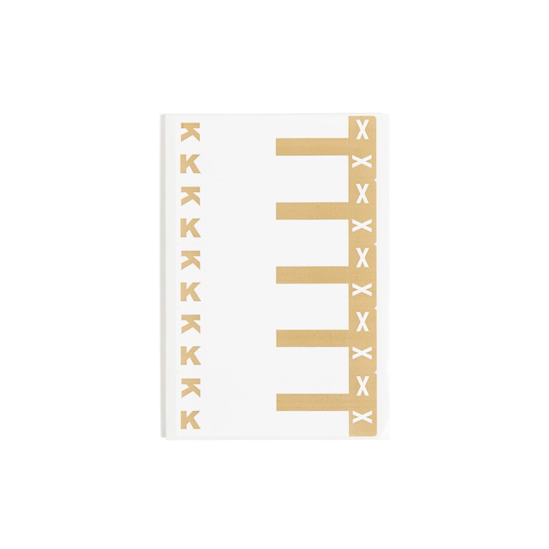 Smead AlphaZ NCC Color-Coded Label, K&X, Label Sheet, Light Brown,