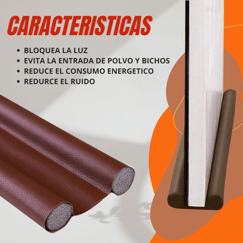 Draught Excluder for Doors - Insulating Door Seal Prevents Dust