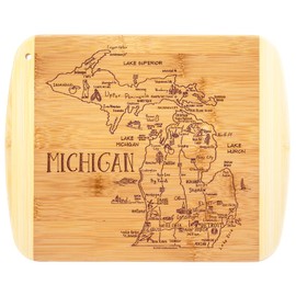 Totally Bamboo A Slice of Life Michigan State Serving and Cutting Board, 11" x 8.75"