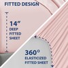 Cathay Home Queen Double-Sided Organizer Pocket Fitted Smart Sheet -