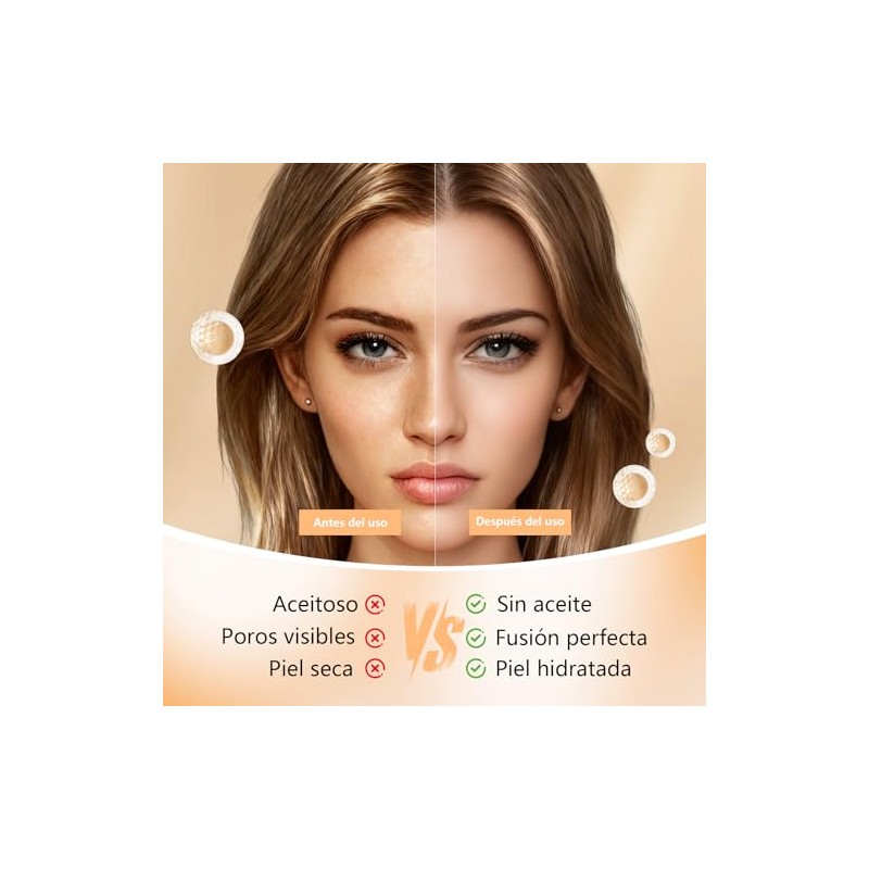 WEUD Base de Maquillaje con Corrector 4 En 1, SPF