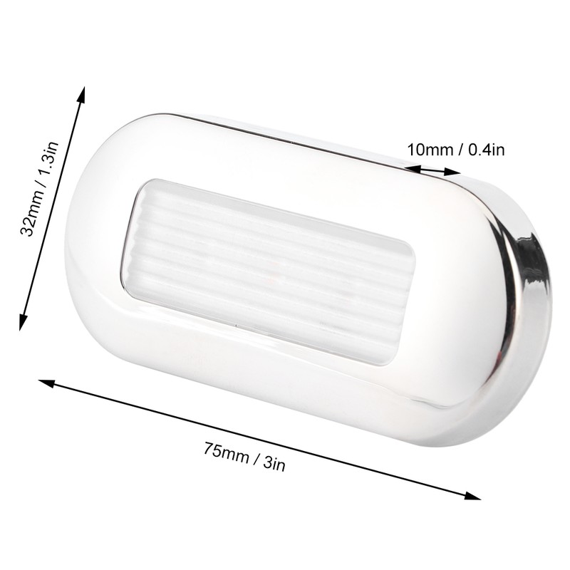 12V DC LED Walkway Courtesy Light Oval Shape 3 Lamp