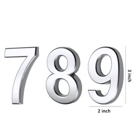Hotop 20 Pieces Mailbox Numbers 0-9, Self Adhesive 3D Address Numbers for House Outside, Waterproof Door Room Stickers for Office Wall Apartment Decor(3 Inch,Gold)