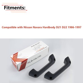 RLB-HILON 2PCS Armrest Door Pull Handle Compatible with Nissan Navara Hardbody D21 D22 1986-1997, Gray Color