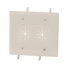 DATA COMM Electronics 45-0015-LA 2-Gang Cable Plate with Flexible Opening