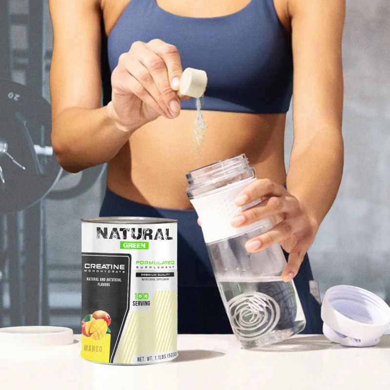 Creatina Monohidratada Green 500g 100 Servicios Mango