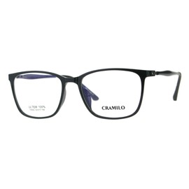 Optical Quality Classic Thin Plastic Rectangular Eye Glasses Frame Shiny Black