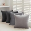 Softalker Cushion Cover, 40 x 40 cm, Grey Velvet, Set