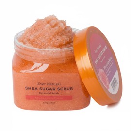 Ever Natural Body Scrub, 18.9 oz (510 g), Large Capacity, (Firm Grain & Eliminates Exfoliation), Shea Butter & Sugar Blend, Exfoliate Care, Heel, Knee, Elbow, Natural Ingredients, Moisturizing