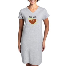 CafePress MisoPage 1 Women's Nightshirt, Soft Long Pajama Shirt, Cotton PJs/Pyjamas Heather Gray