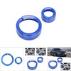 2Pcs Aluminum Alloy Multimedia Control Center Knob Ring Trim Fit
