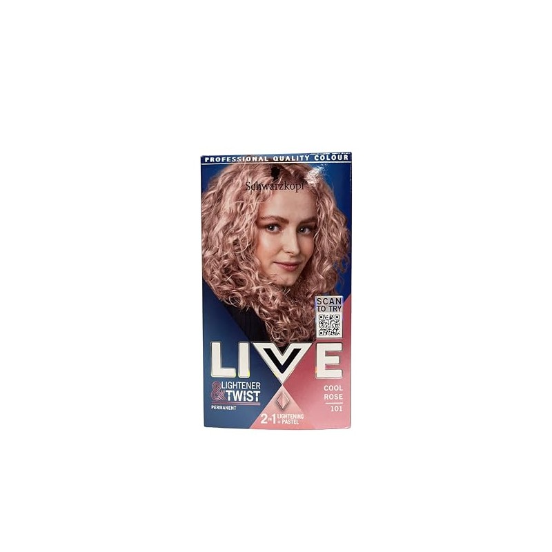 Schwarzkopf Live Lightener + Twist Pink Hair Dye, 3-Pack Permanent