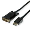 VALUE Kabel DisplayPort-VGA, DP ST - VGA ST, schwarz, 1