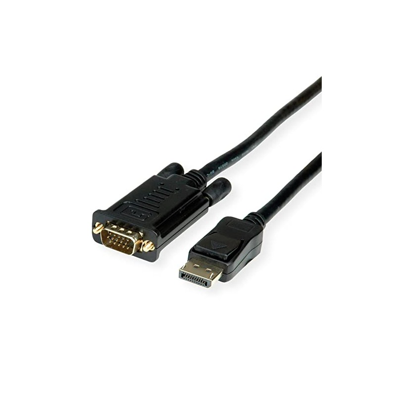 VALUE Kabel DisplayPort-VGA, DP ST - VGA ST, schwarz, 1