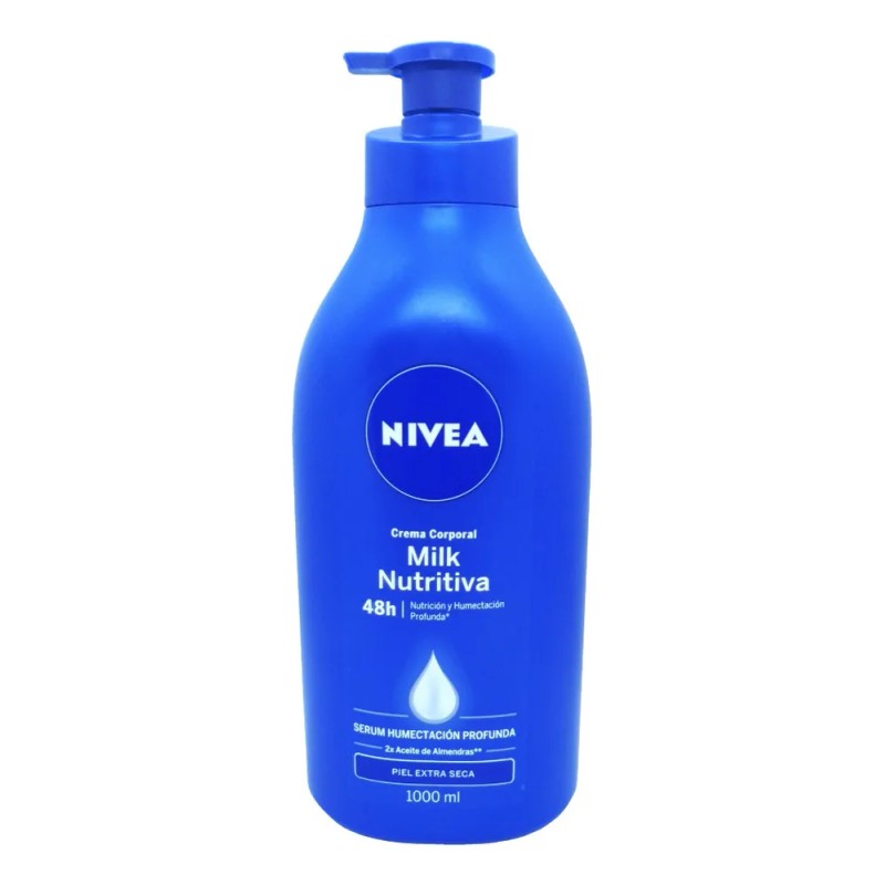 Nivea Milk Nutritiva crema corporal 1 L nutrición para piel