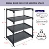 HITHIM HITHIM 4 Tiers Small Shoe Rack,Narrow Stackable Shoe Shelf