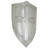 Medieval Warrior Functional Knight Crusader Cross Shield Silver
