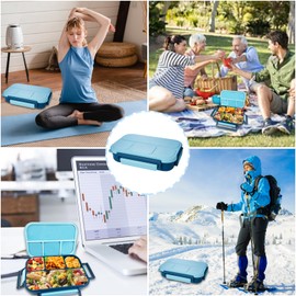 Diompirux 1L Bento Boxen mit 4 FäChern, Langlebig und auslaufsicher, BPA-frei, Mikrowellengeeignet, Wasserdicht und Spülmaschinenfest, Brotzeitbox Brotbox,Essensbox Jausenbox,Frühstücksbox Vesperdose