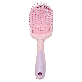 Paddle Hairbrush for Women Men Kids, Best Natural Paddle Hairbrush for Wet or Dry Hair Detangling Smoothing Massaging-Light Pink