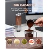 Manual Coffee Grinder with Wood Grain Finish - Compact 5