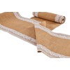 GeetuBerry Mothers Day Burlap Lace Table Runner Set - Rustic